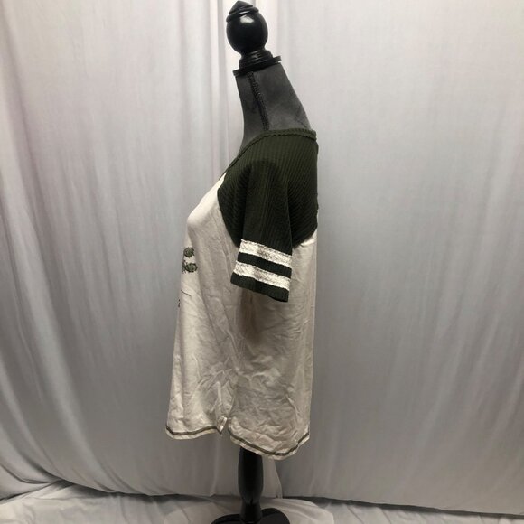 Maurices Lookin Sharp Shirt Womens Size Large Cactus Graphic Waffle Weave Sleeve - Picture 4 of 9